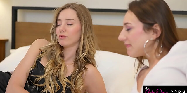 blonde,bra,brunette,high heels,joi,lesbian,long hair,orgasm,slapping,small tits,toys,trimmed pussy