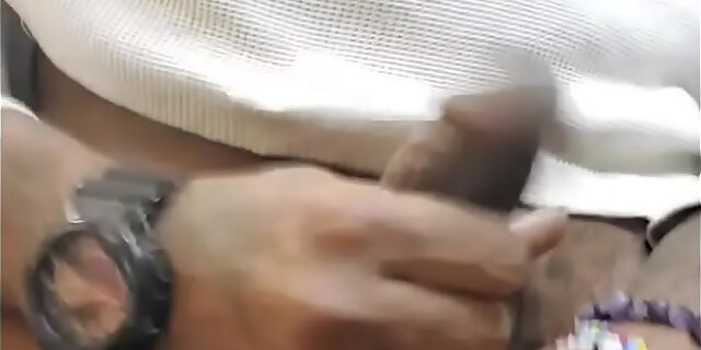 bbc,black,ebony,masturbation,outdoor,public,solo