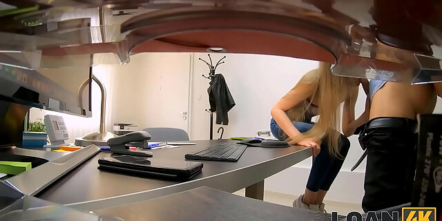 audition,blonde,blowjob,casting,coed,interview,office,sex,small tits,table,teen